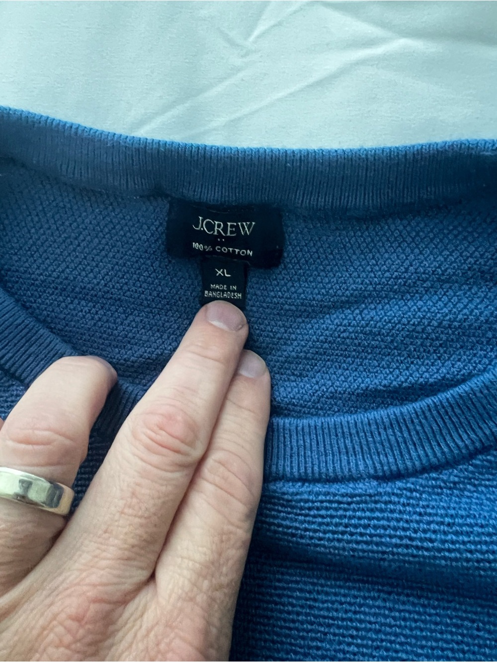 J. Crew Men's Navy Crewneck Sweater - Picture 2 of 5